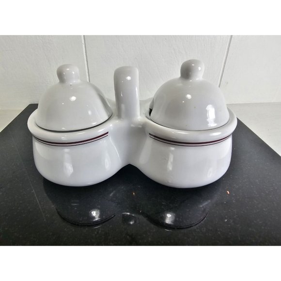 Houston Harvest Gifts Vintage Jam/Jelly Condiments Server Set w/Handle Ceramic - Picture 3 of 7